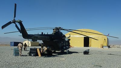 hangár pre vrtuľník Armády Českej republiky, Afganistan