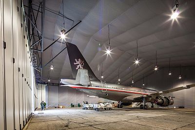 Hangar für den Regierungs-Airbus, Armee der Tschechischen Republik, Prag - Kbely